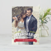 Kerstfeestdag met huwelijkskaarten feestdagenkaart (Staand voorkant)