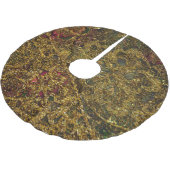 Kerstfeestdag met Jewel Gold Lace Design Kerstboom Rok (Gekanteld)