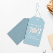 kerstfeestdag met juffiele tipografie met zandband cadeaulabel