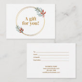 kerstfeestdag met kaartje (Voorkant / Achterkant)