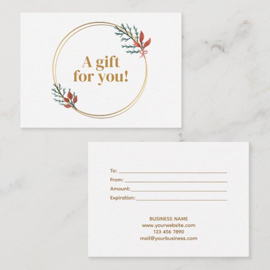 kerstfeestdag met kaartje (Voorkant / Achterkant)