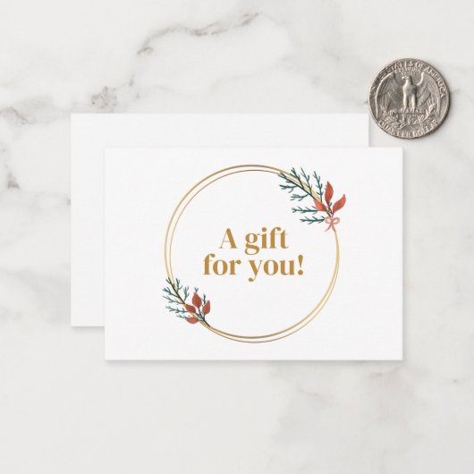 kerstfeestdag met kaartje (Voorkant / Achterkant in situ)