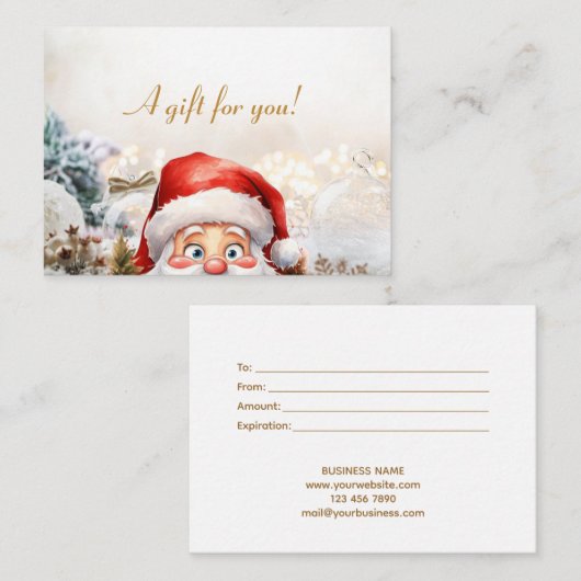 kerstfeestdag met kaartje (Voorkant / Achterkant)