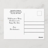 kerstfeestdag met kat kerstboomkat met kerstmis briefkaart (Achterkant)