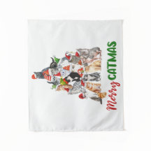 kerstfeestdag met kat kerstboomkat met kerstmis