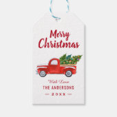 kerstfeestdag met kerst cadeaulabel (Voorkant)