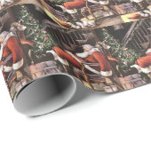 kerstfeestdag met kerst cadeaupapier (Rol Hoek)