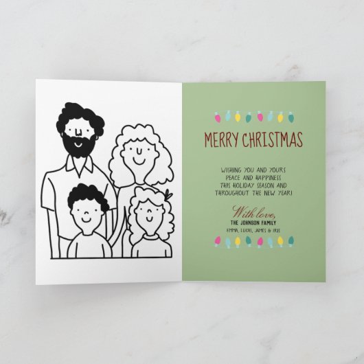 Kerstfeestdag met kerstcadeau kaart (Binnen)