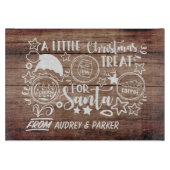 kerstfeestdag met kerstcadeau snijplank (Voorkant)