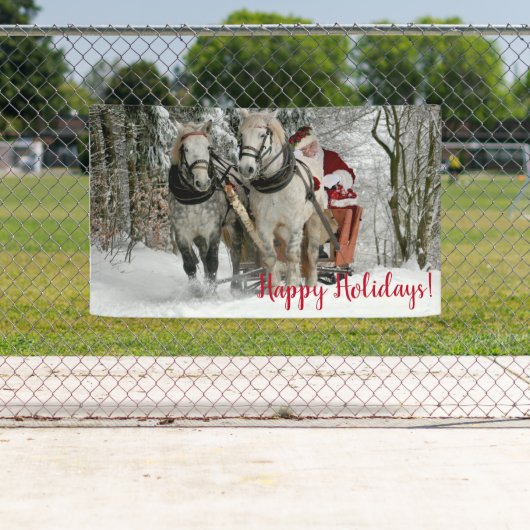 Kerstfeestdag met kerstcadeau spandoek (Insitu)
