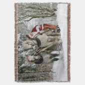 Kerstfeestdag met kerstcadeaubon deken (Voorkant Verticaal)