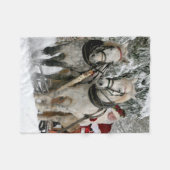 Kerstfeestdag met kerstcadeaubon fleece deken (Voorkant (Horizontaal))