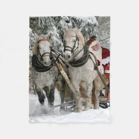 Kerstfeestdag met kerstcadeaubon fleece deken (Voorkant)
