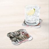 Kerstfeestdag met kerstcadeaubon kartonnen onderzetters (Insitu)