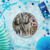 Kerstfeestdag met kerstcadeaubon papieren bordje (Feest)