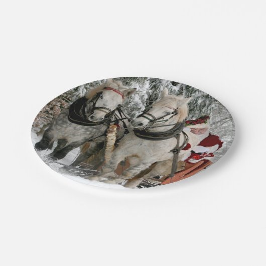 Kerstfeestdag met kerstcadeaubon papieren bordje (Gekanteld)