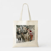 Kerstfeestdag met kerstcadeaubon tote bag (Achterkant)