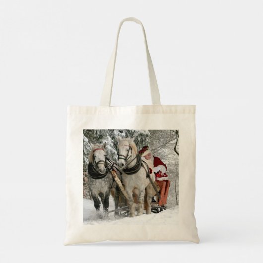 Kerstfeestdag met kerstcadeaubon tote bag (Achterkant)