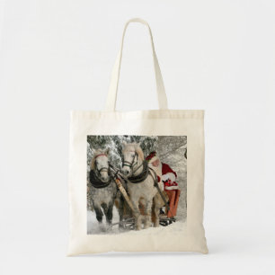 Kerstfeestdag met kerstcadeaubon tote bag