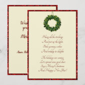 Kerstfeestdag met kerstcadeaukaartje voor Elegant  Feestdagenkaart (Voorkant / Achterkant)