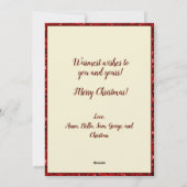Kerstfeestdag met kerstcadeaukaartje voor Elegant  Feestdagenkaart (Achterkant)