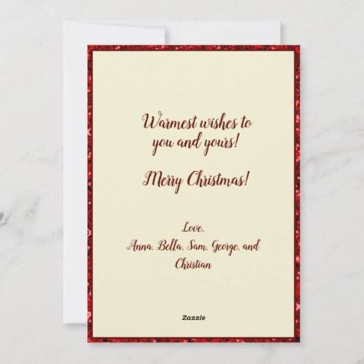 Kerstfeestdag met kerstcadeaukaartje voor Elegant  Feestdagenkaart (Achterkant)