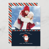 kerstfeestdag met kerstcadeautje feestdagenkaart (Voorkant / Achterkant)