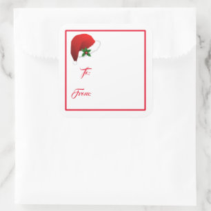 kerstfeestdag met kerstcadeautje Label sticker