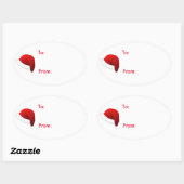 kerstfeestdag met kerstcadeautje Label sticker (Vel)