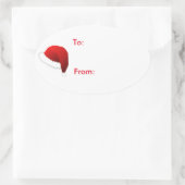 kerstfeestdag met kerstcadeautje Label sticker (Tas)