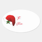 kerstfeestdag met kerstcadeautje Label sticker (Voorkant)