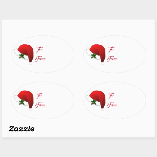 kerstfeestdag met kerstcadeautje Label sticker (Vel)