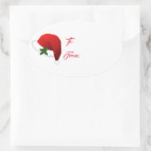 kerstfeestdag met kerstcadeautje Label sticker (Tas)