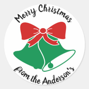 kerstfeestdag met kerstcadeautjes ronde sticker
