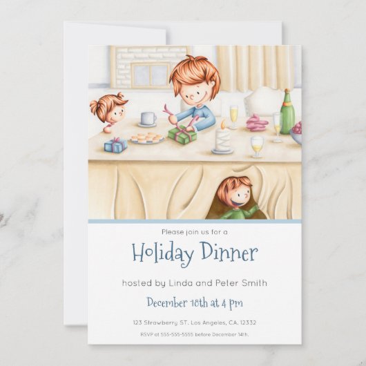 Kerstfeestdag met kerstfeestdag in de kliniek kaart (Voorkant)