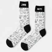 Kerstfeestdag met kerstfeestdag sokken (Links)