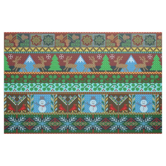 Kerstfeestdag met kerstfeestvieren stof (Fat Quarter)