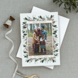 Kerstfeestdag met kerstfotokaart met ledematen feestdagenkaart