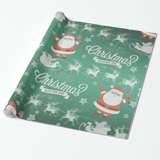kerstfeestdag met kerstkerstkerstkerstkerstkerstke cadeaupapier (Uitgerold)