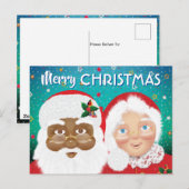 Kerstfeestdag met Kerstmis en Kerstmis Briefkaart (Voorkant / Achterkant)