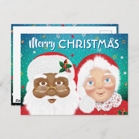 Kerstfeestdag met Kerstmis en Kerstmis Briefkaart (Voorkant / Achterkant)