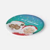 Kerstfeestdag met Kerstmis en Kerstmis Papieren Bordje (Gekanteld)
