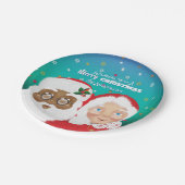 Kerstfeestdag met Kerstmis en Kerstmis Papieren Bordje (Gekanteld)