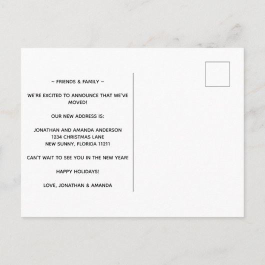 Kerstfeestdag met kerstmis op het strand aankondigingskaart (Achterkant)