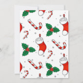 Kerstfeestdag met kleine rendieren kaart (Achterkant)