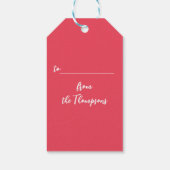 kerstfeestdag met kleurrijke flamingo cadeaulabel (Achterkant)