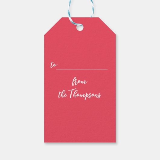 kerstfeestdag met kleurrijke flamingo cadeaulabel (Achterkant)