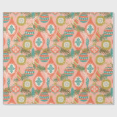 Kerstfeestdag met kleurrijke retro cadeaupapier (Vlak)