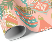 Kerstfeestdag met kleurrijke retro cadeaupapier (Rol Hoek)