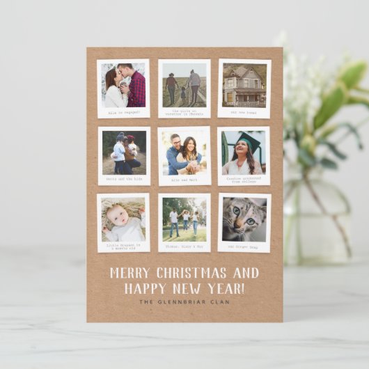 kerstfeestdag met kraft Memory Book (Staand voorkant)